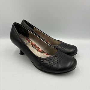 Vintage 90's Y2K Mudd Chacha Black Heel 7.5 Women's Shoes Goth WitchCore